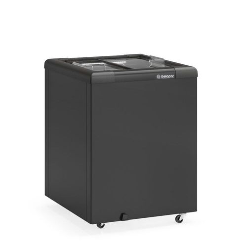 Freezer Plano Vidro Reto Deslizante 210L GHD130LB All Black Gelopar 220V