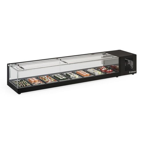Vitrine Refrigerada de Bancada sem Bandejas GVRS200 Preta Gelopar 220V
