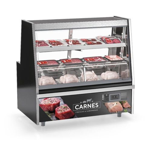 Balcão de Frios e Avícola Aquecido 1,5MT GRTA150A  Preto Gelopar 220V