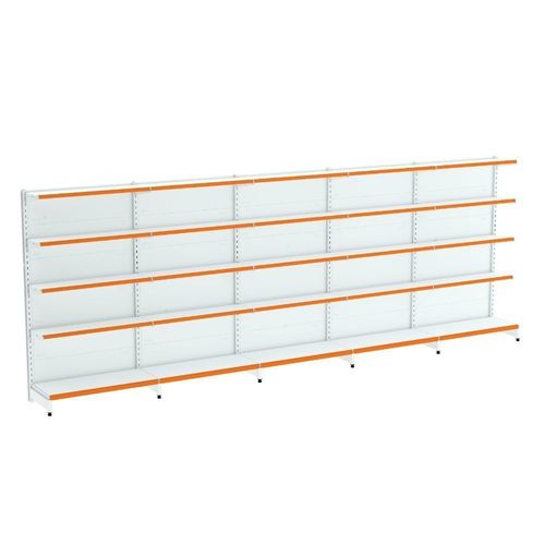 Kit 5 Módulos de Gôndolas Parede 2,02 FIT40 Branco Amapá