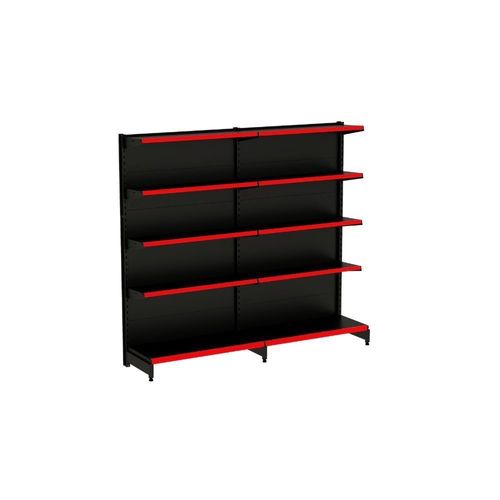 Kit 2 Módulos de Gôndolas Parede 1,70 FIT40 Preto Amapá