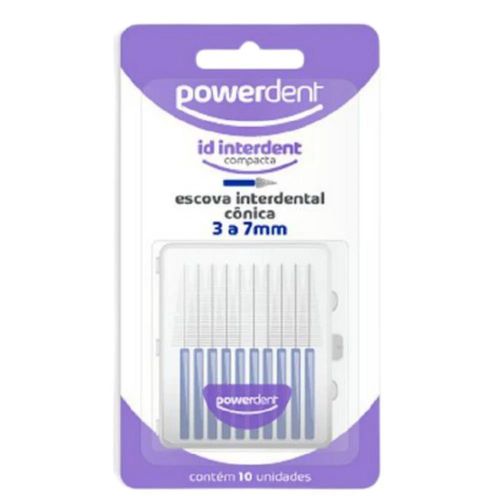 Escova Interdental PowerDent Cônica Refil 3-7mm 10 Unidades