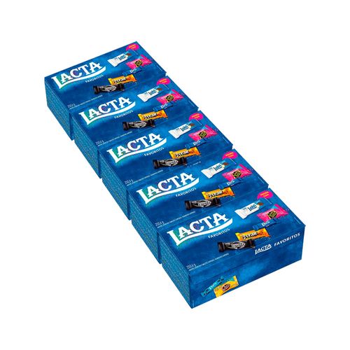 Kit 5 Caixa de Bombom Lacta Favoritos 250,6g Cada