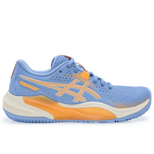 Tênis Asics Gel Challenger 15 Padel Azul Claro e Laranja