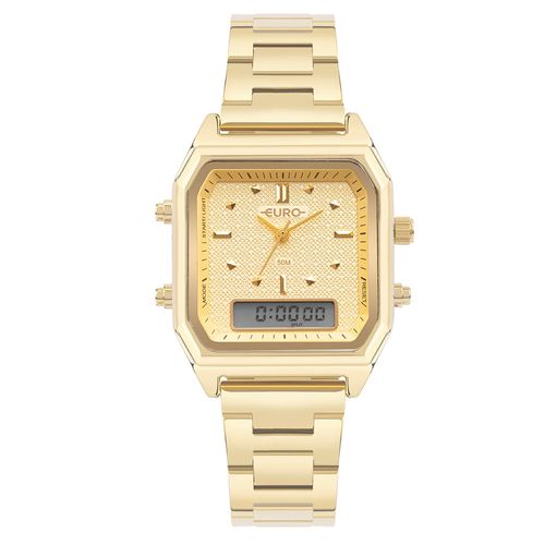 Relógio Euro Feminino Fashion Fit Sporty Dourado - EUBJ3718AA/4D EUBJ3718AA/4D
