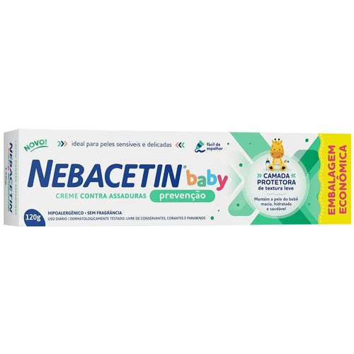 Creme Antiassaduras Nebacetin Baby Prevenção 120g Creme Nebacetin Baby Prevenção 120g