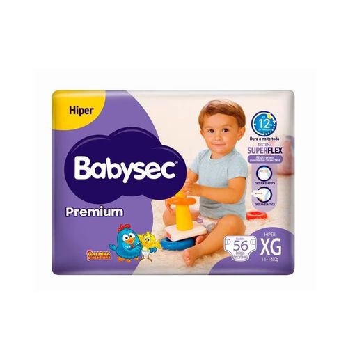 Fralda Babysec Hiper Premium XG 56 Unidades