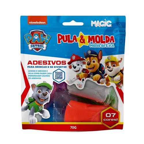 Massa de Modelar Pula&molda Patrulha Canina 7 Cores Sortidas - Meninos 70g