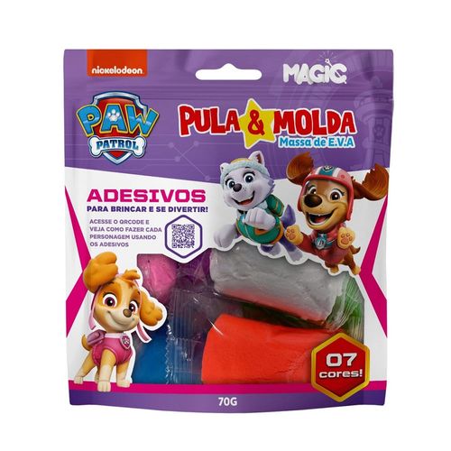 Massa de Modelar Pula&Molda Patrulha Canina 7 Cores Sortidas - Meninas 70g