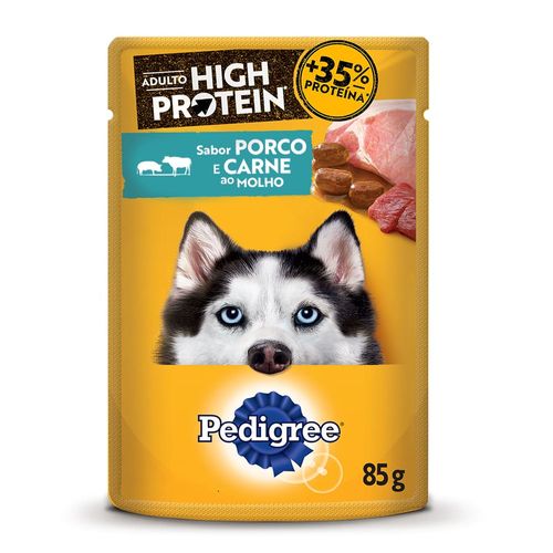 Sachê para Cães Adultos Pedigree Sabor Porco e Carne ao Molho 85g
