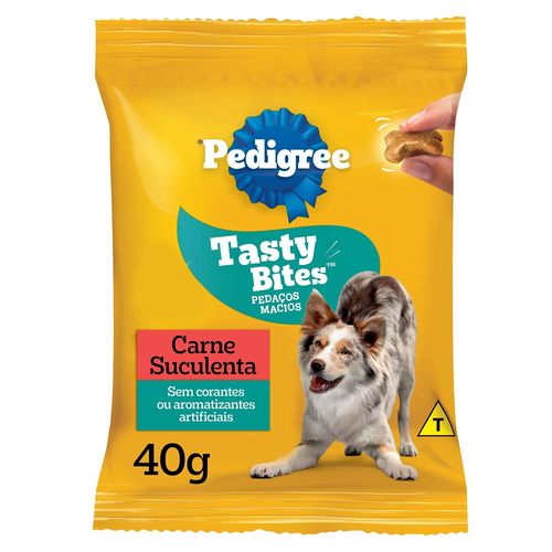 Petisco para Cães Adultos Pedigree Tasty Bites Sabor Carne Suculenta 40g