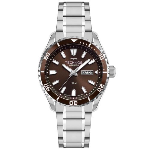 Relógio Technos Masculino Automático Prata - 8205PE/1M Relógio Technos Masculino Automatico Prata - 8205PE/1M