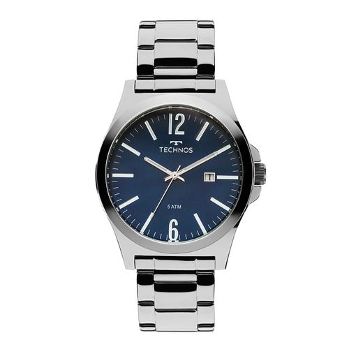 Relógio Technos Masculino Steel Prata - 2115LAY/1A 2115LAY/1A