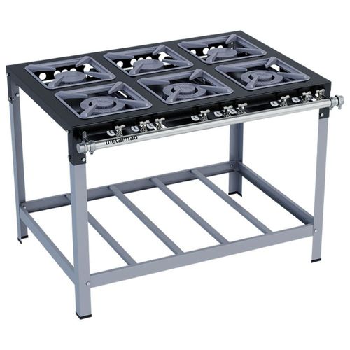 Fogão Industrial Stori Premium M15 6 Bocas 30x30 P6,5 Pintado Metalmaq