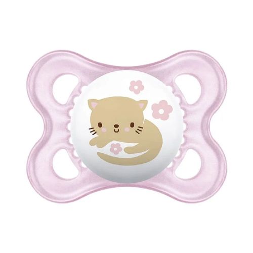 Chupeta Mam Night Skin Soft 0-6 Meses Rosa