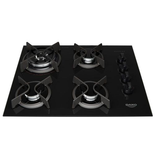 Cooktop 4B Preto Com Mesa De Vidro Tripla Chama Dako Bivolt
