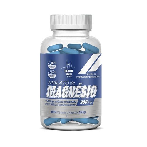 Malato de Magnésio Health Labs 60 Cápsulas