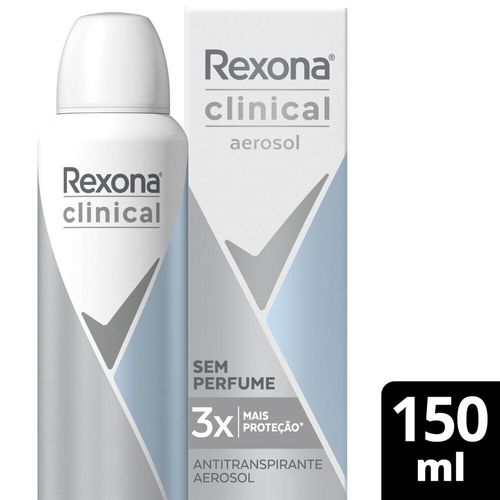 Antitranspirante Aerosol Rexona Clinical Sem perfume 150ml