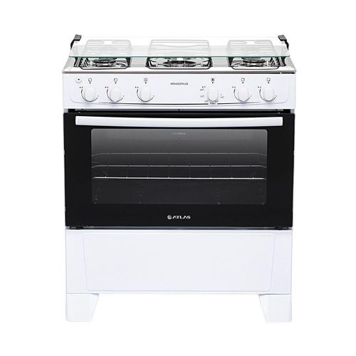 Fogão Atlas Mônaco Plus 5 Bocas Mesa Inox Automático Branco