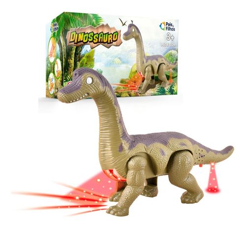 Dinossauro Braquiossauro Movimento Luz E Som Realista Pilha
