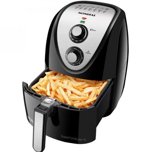 Fritadeira Elétrica Mondial Air Fryer 5L Afn-50 Preto/Inox