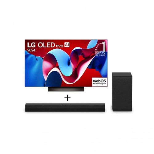 Combo Smart TV LG OLED C4 55\" 4K 2024 + Soundbar LG S40T"