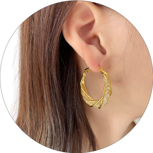 Brincos Mulheres Redondo Strass Luxo Casamento Festas