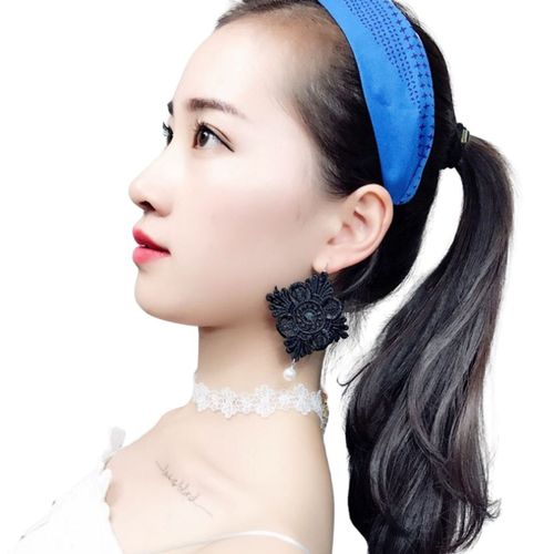 Brincos de Crochê Mulheres Folhas Pérola Moda Femininos