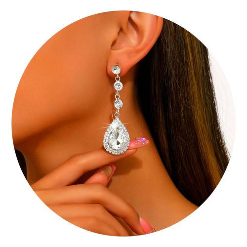 Brincos Noiva Casamento Elegantes Strass Sofisticação Luxo