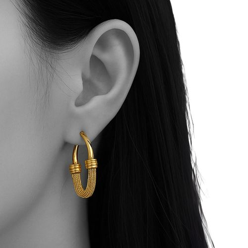 Brinco Argola Dourada Trabalhada Textura Luxo Feminino Festa