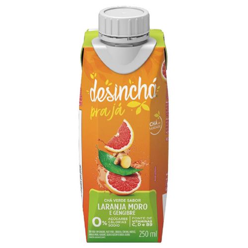 Chá Verde Gelado Desinchá Sabor Laranja Moro e Gengibre 250ml