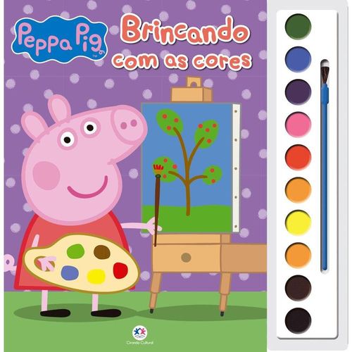 Livrio Infantil Peppa Pig Brincando Com As Cores