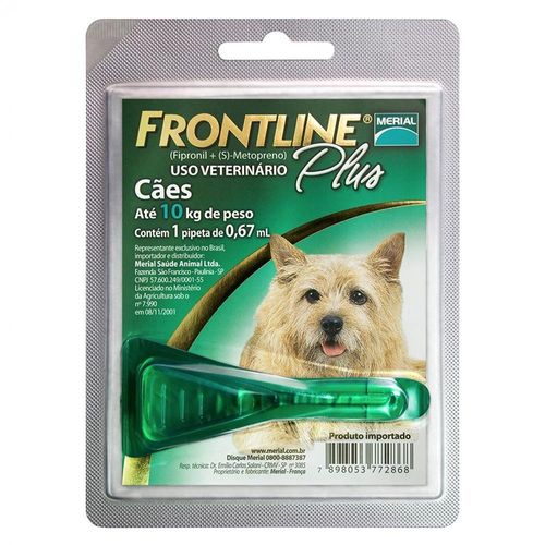 Frontline Plus Cão Pequeno 1 A 10Kg