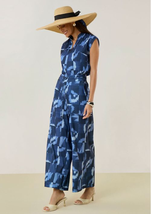 Regata Maria.Valentina Solta Gola Alta Padrão Azul