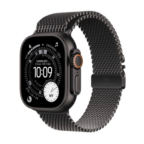 Apple Watch Ultra 3 GPS+ Cellular 49mm Pulseira Milanês M Preta