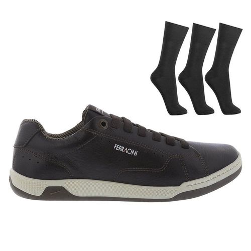 Kit Sapatênis Ferracini Lexus Masculino + 3 Pares de Meias