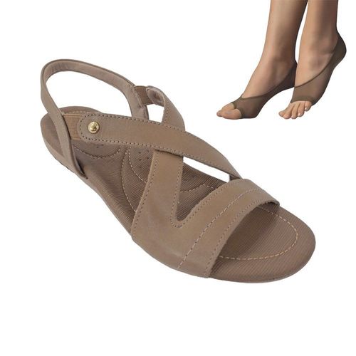 Kit Sandália Usaflex Básica Feminina + 2 Pares de Meias
