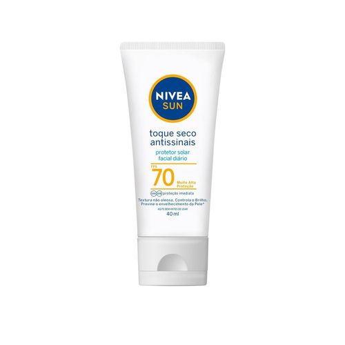 Protetor Solar Nivea Sun Toque Seco Anti Sinais 40ml fps 70