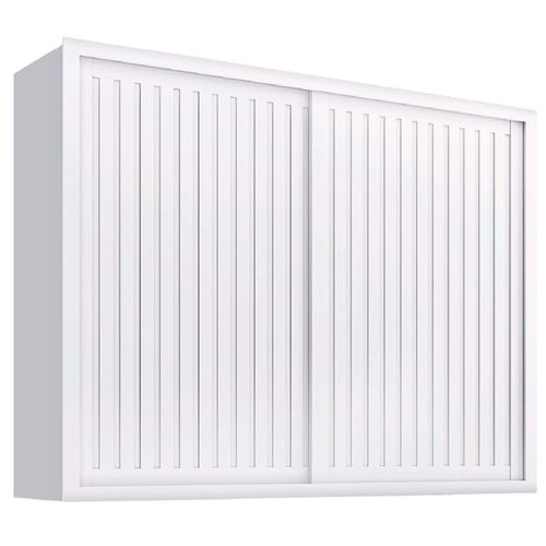 Guarda Roupas Casal Ripado 2 Portas de Correr 6 Gavetas Coliseu Branco Zanzini