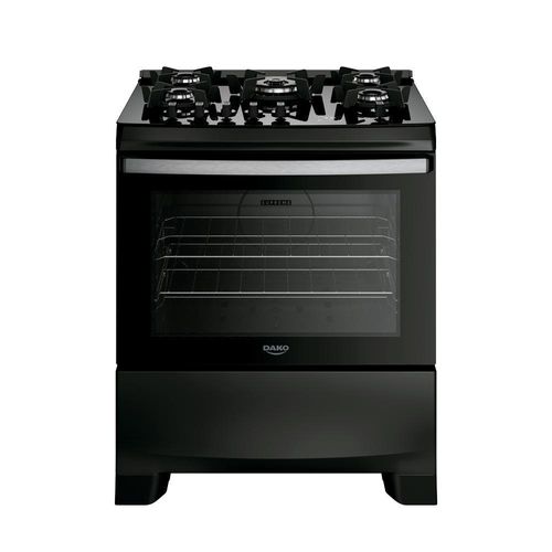 FOGO 4 BOCAS DAKO SUPREME BLACK GLASS DIGITAL COM MESA DE VIDRO PRETO BIVOLT