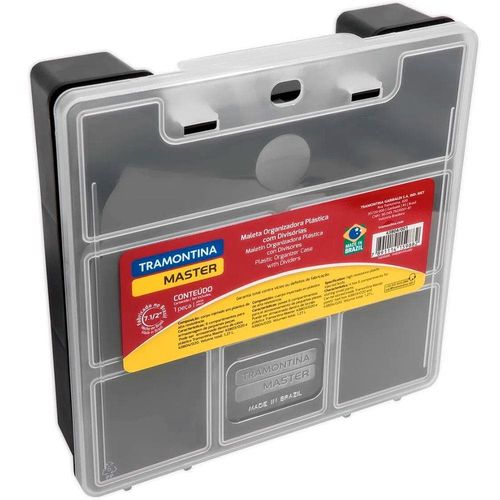 Organizador Plástico 7.1/2" Tramontina com Tampa Transparente e 6 Divisórias