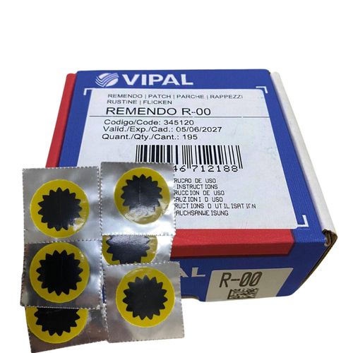 Remendo a Frio R-00 030 MM Caixa com 195 Pecas - 345120 - R-00 - Vipal
