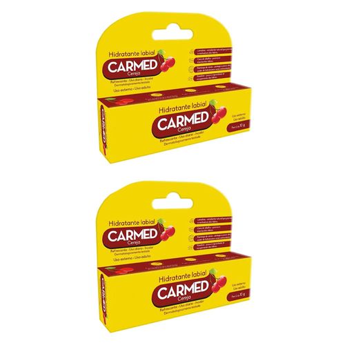 Kit 2 Carmed Hidratante Labial Sabor Cereja Blister 10g cada