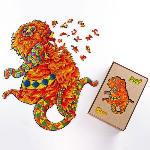 QUEBRA-CABECA MICO-LEAO DOURADO P 100 PEÇAS - PUZI