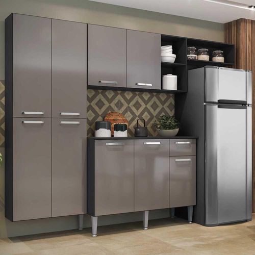 Cozinha Compacta C/ Armário Balcão Tampo Pequim Sun