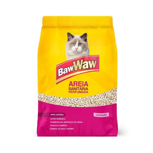 Areia Sanitária Perfumada Baw Waw Para Gatos 4kg