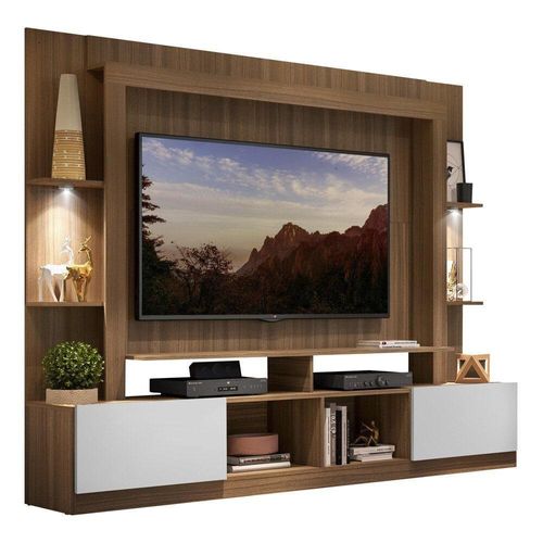 Estante Com Suporte 65" E Leds Berlim Multimóveis V3384