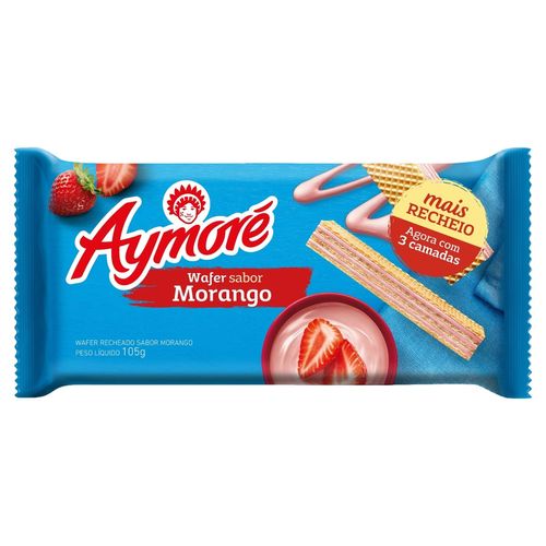 Biscoito Aymoré Waffer Morango 105g