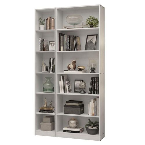 Kit Madesa Estante Livreiro e Estante Livreiro Branco