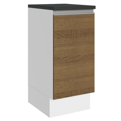 Balcão Armário de Cozinha 100% MDF 35 cm 1 Porta Branco Rustic Acordes Madesa